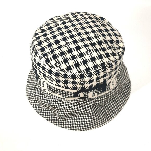 FENDI FXQ801 Houndstooth hat bucket hat bob hat Nylon Black/White main image 7